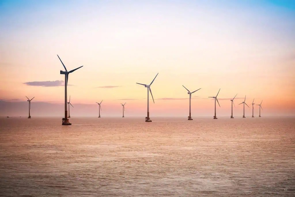 Offshore wind farm on the North Sea