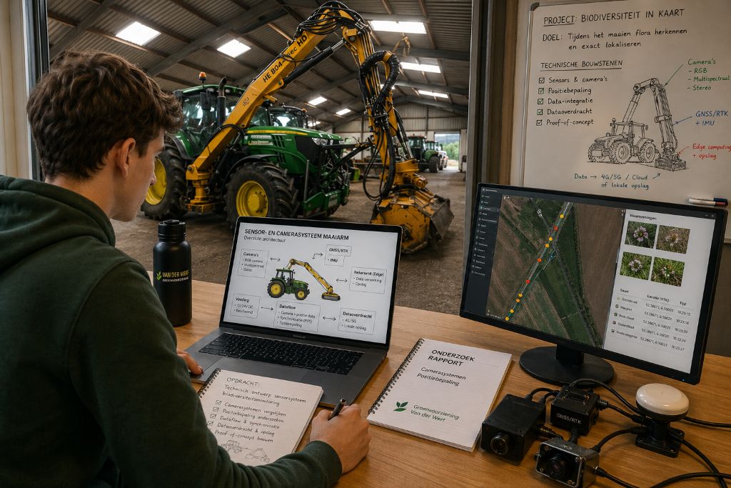 Sensor- en camerasysteem voor biodiversiteitsherkenning op maaimachines